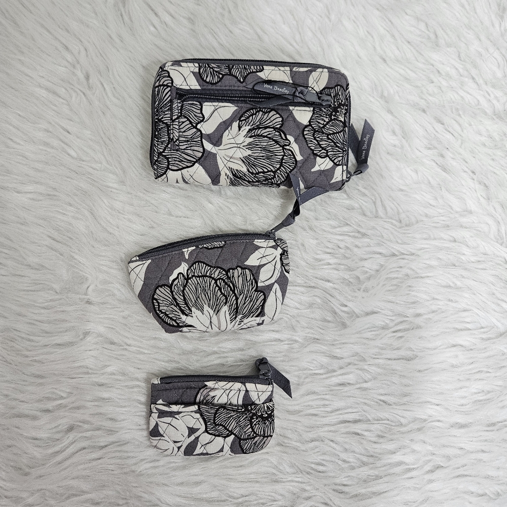 Vera Bradley Black and White Floral Accessory Set